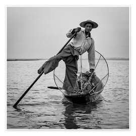 Poster  Fisherman in Myanmar - Sebastian Rost