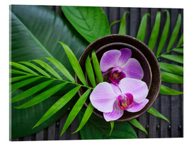 Tableau en verre acrylique  Tropical Zen Orchid - Andrea Haase Foto