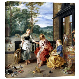 Tableau sur toile  Christ in the House of Martha and Mary - Jan Brueghel d.J.