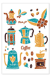 Poster Collection de cafetières