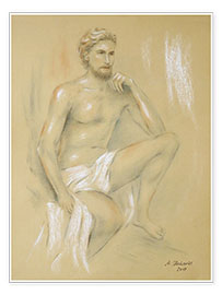 Poster  Apollo - demi-nu masculin - Marita Zacharias