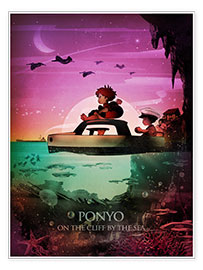 Poster  Ponyo sur la falaise (anglais) - Albert Cagnef
