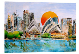Tableau en verre acrylique  Skyline de Sydney avec l'opéra - Gerhard Kraus