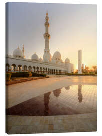 Tableau sur toile  Mosquée Cheikh Zayed sous une lumière dorée