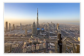 Poster  Sunrise at Dubai City - Dieter Meyrl