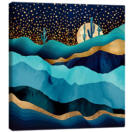 Tableau sur toile  Nuit du désert indigo - SpaceFrog Designs