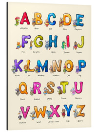 Tableau en aluminium  L'alphabet en anglais pour les enfants - Elena Schweitzer