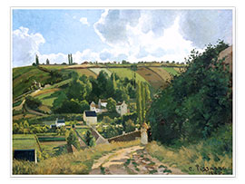 Poster  La côte du Jallais, Pontoise - Camille Pissarro