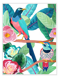 Poster Oiseaux au printemps