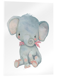 Tableau en verre acrylique  Mon petit éléphant - Eve Farb