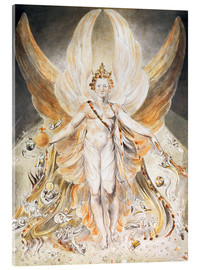 Tableau en verre acrylique  Satan dans sa gloire d'origine - William Blake