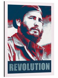 Tableau en aluminium  Fidel Castro, Revolution - Alex Saberi