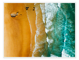 Poster  Vagues turquoises et plage de sable tropical - Radu Bercan