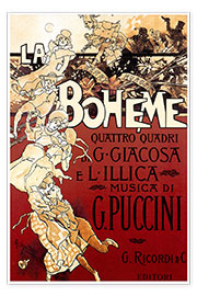 Poster  La Bohème de Puccini - Adolfo Hohenstein