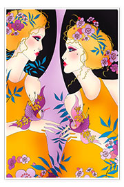 Poster  Signe du zodiaque Gémeaux - Ella Tjader
