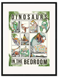 Impression artistique encadrée  Dinosaur in the bedroom - Wyatt9