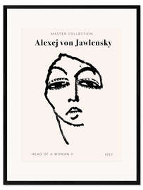 Impression artistique encadrée  Alexej von Jawlensky - Head of a woman II - Alexej von Jawlensky