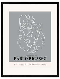 Impression artistique encadrée  Les Visages De Pablo Picasso